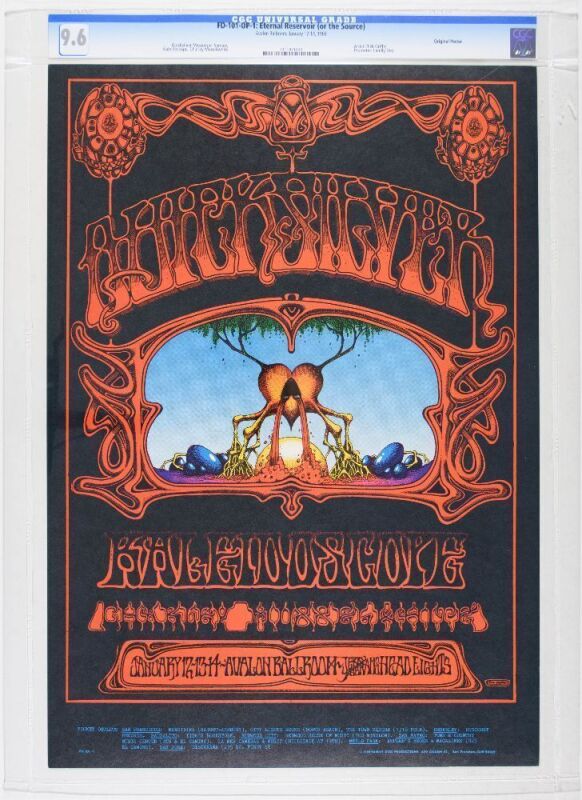1968 FD-101 Quicksilver Messenger Service Avalon Ballroom Poster CGC 9.6