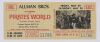 1970 Allman Brothers Band Pirate's World Unused Ticket Mint 93