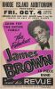 1968 James Brown Revue The Rhode Island Auditorium Globe Cardboard Poster Excellent 79