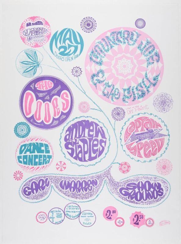 1967 The Doors Earl Warren Showgrounds Santa Barbara Poster Excellent 79