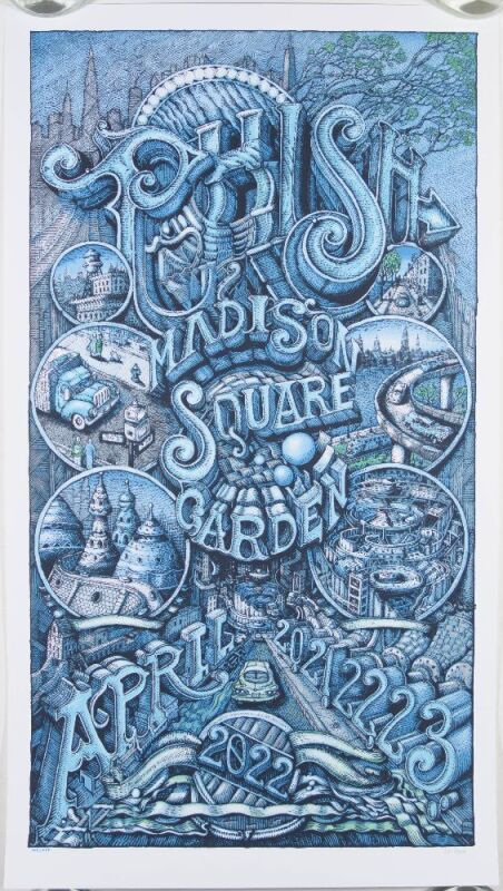 2022 David Welker Phish Madison Square Garden New York LE Poster Mint 91