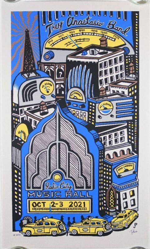2021 Jim Pollock Trey Anastasio Band Radio City Music Hall AE Signed Pollock Poster Mint 91