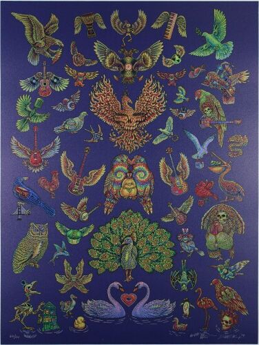 2024 EMEK Birds of a Feather LE Signed Emek Poster Mint 91