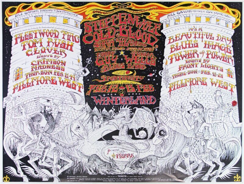 1971 BG-270 Fleetwood Mac Steppenwolf Winterland & Fillmore West Poster Mint 91