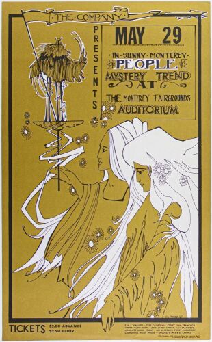 1967 People Mystery Trend Monterey County Fairgrounds Poster Excellent 79