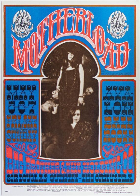 1967 FD-60 Big Brother Janis Joplin Avalon Ballroom RP2 Poster Near Mint 89