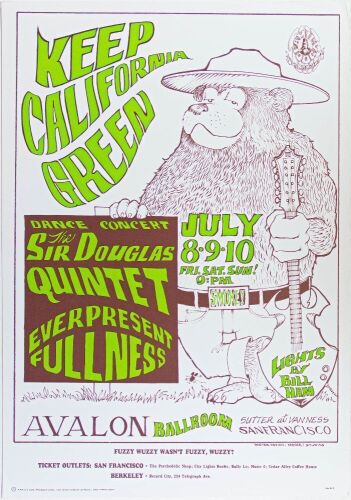 1966 FD-16 Sir Douglas Quintet Everpresent Fullness Avalon Ballroom RP2 Near Mint 85