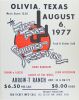 1977 Doug Kershaw Asleep at the Wheel The First Texas Summer Festival Arrow-T Ranch Olivia Poster Near Mint 83
