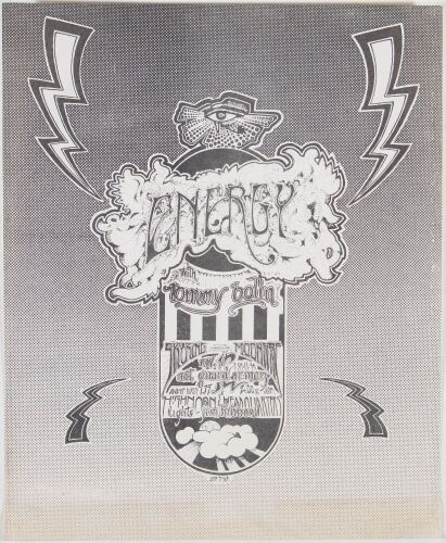 1972 Energy with Tommy Bolin The National Guard Armory Handbill Excellent 71