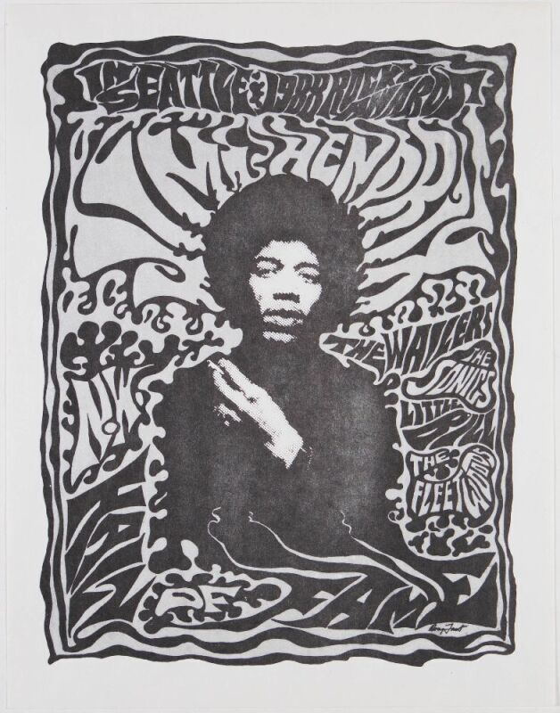 1988 The Wailers The Sonics Seattle Rocky Awards Flyer Near Mint 89
