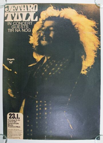 1971 Jethro Tull Kongresshalle Frankfurt Germany Poster Excellent 75