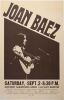 1967 Joan Baez Monterey Fairgrounds Arena Cardboard Poster Excellent 79