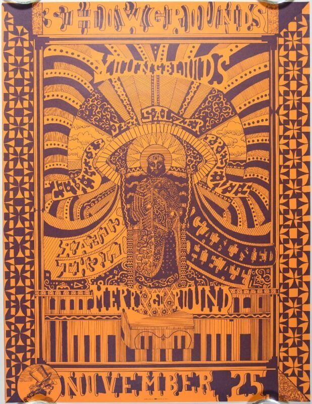 1967 AOR-3.47 The Youngbloods Canned Heat Earl Warren Santa Barbara Poster Near Mint 87
