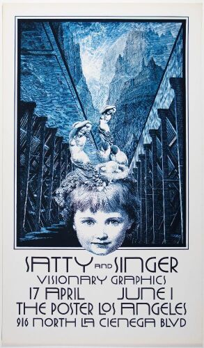 1970 Visionary Graphics Satty and Singer Exhibiton The Poster Los Angeles Poster Near Mint 83