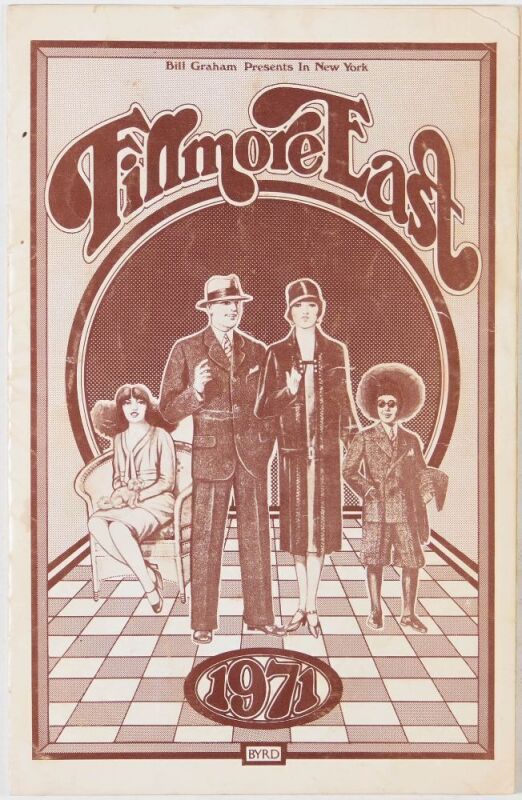 1971 Taj Mahal Fillmore East Program Extra Fine 63