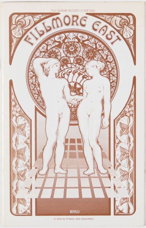 1970 Jefferson Airplane Fillmore East Program Excellent 79