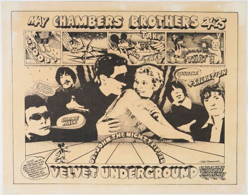 1968 AOR-254 Velvet Underground Dr. John Shrine Exposition Hall Poster Extra Fine 69 RESTORED