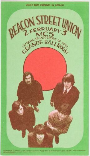 1968 G/G-680202 MC5 Beacon Street Union Grande Ballroom Detroit Postcard Near Mint 89