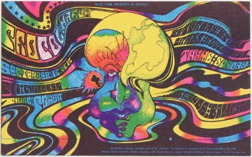 1968 G/G-680913 Procul Harum Thyme Children Grande Ballroom Detroit Postcard Near Mint 87