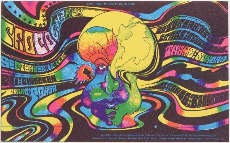 1968 G/G-680913 Procul Harum Thyme Children Grande Ballroom Detroit Postcard Near Mint 87