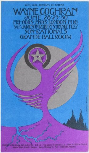 1968 G/G-680628 Wayne Cochran Rationals Grande Ballroom Detroit Postcard Near Mint 87