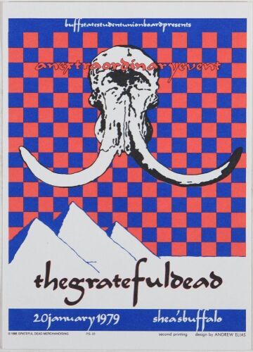 1979 AOR-4.230 Grateful Dead Shea's Performing Arts Center RP Postcard Mint 91