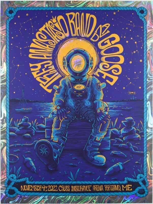 2022 Trey Anastasio Goose Cross Insurance Arena Portland ME LE Signed ZazzCorp Poster Mint 91