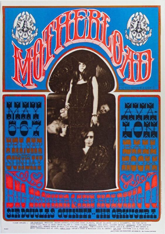 1967 FD-60 Big Brother Janis Joplin Avalon Ballroom RP2 Poster Near Mint 89