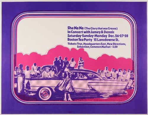 1970 Sha Na Na Boston Tea Party Finale Poster Near Mint 89