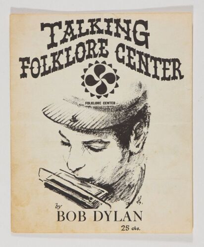 1962 Bob Dylan Talking Folklore Center Sheet Music Fine 53