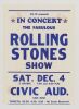 1965 Rolling Stones San Jose Civic Auditorium Handbill Fine 55 Trimmed