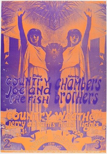 1968 Country Joe & The Fish The Chambers Brothers Sound Factory Poster Mint 93