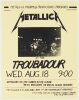1982 Metallica The Troubadour Los Angeles Flyer Mint 93 with LOA - 2