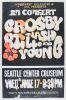1970 Crosby Stills Nash & Young Seattle Center Coliseum Poster Fine 59