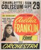 1968 Aretha Franklin Charlotte Coliseum Globe Cardboard Poster Extra Fine 63