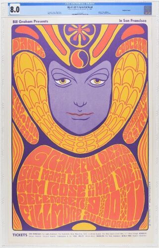 1966 BG-41 Grateful Dead Big Mama Thornton Fillmore Auditorium Poster CGC 8.0
