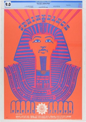 1967 FD-47 Miller Blues Band Avalon Ballroom Poster CGC 9.0