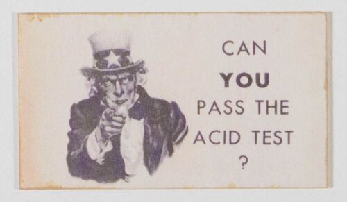 1965 Can You Pass The Acid Test? Original Intrepid Trips ID Card Excellent 79