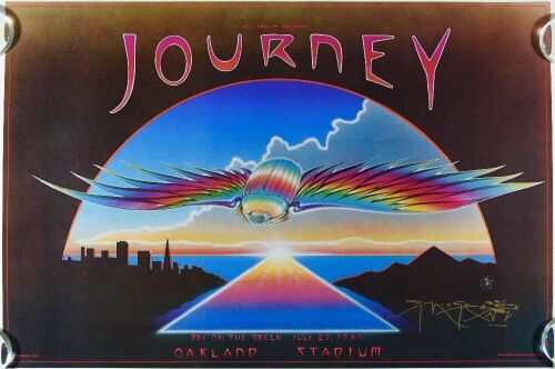 1980 Stanley Mouse Journey Oakland Stadium Signed Mouse Poster Mint 91