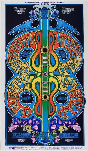 1969 BG-166 Butterfield Blues Band Fillmore West Poster Mint 91