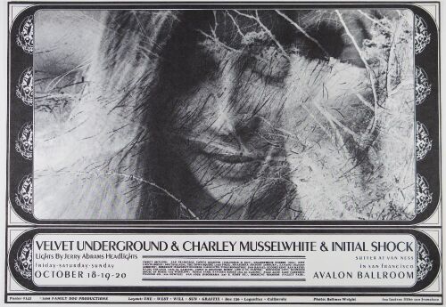 1968 FD-142 Velvet Underground Avalon Ballroom Poster Mint 91