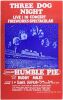 1973 Three Dog Night Humble Pie Tampa Stadium Cardboard Poster Near Mint 89