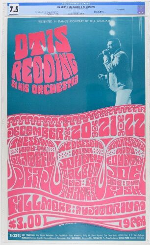 1966 BG-43 Otis Redding Grateful Dead Fillmore Auditorium Poster CGC 7.5