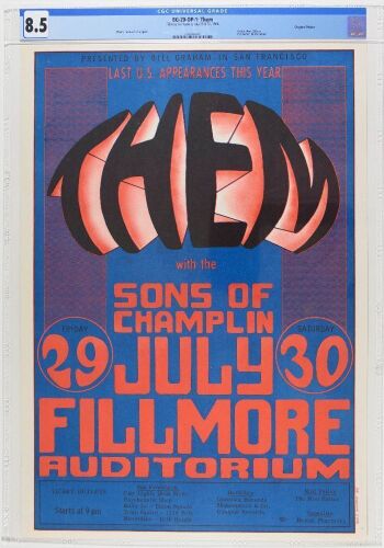 1966 BG-20 Them Van Morrison Fillmore Auditorium Poster CGC 8.5