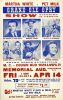 1961 Lester Flatt & Earl Scruggs Minnie Pearl Spartansburg Memorial Auditorium Hatch Cardboard Poster Extra Fine 69