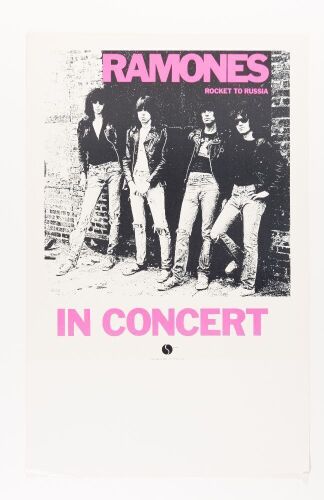 1977 The Ramones Sire Records Rocket To Russia Tour Blank Poster Excellent 79