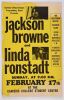 1974 Jackson Browne Linda Ronstadt Canisius College Student Center Buffalo Cardboard Poster Excellent 75