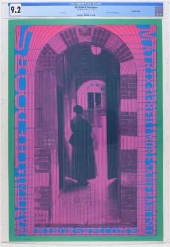 1967 NR-10 The Doors The Matrix San Francisco Poster CGC 9.2
