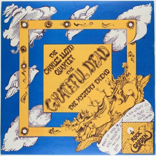 1967 AOR-2.212 Grateful Dead Charles Lloyd Quartet The Rock Garden Poster Excellent 79