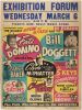 1957 Chuck Berry Fats Domino Bill Doggett Exhibition Forum Vancouver Globe Cardboard Poster Extra Fine 61